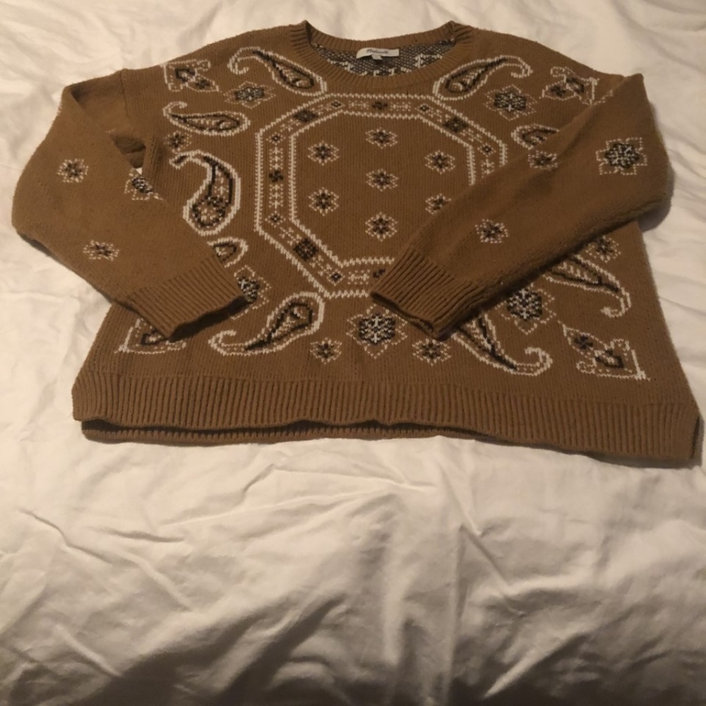 J Crew Bandana print sweater